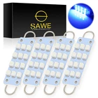4 x Blue 44mm 211-2 212-2 578 12SMD Rigid Loop LED Bulb for Trunk Door Light
