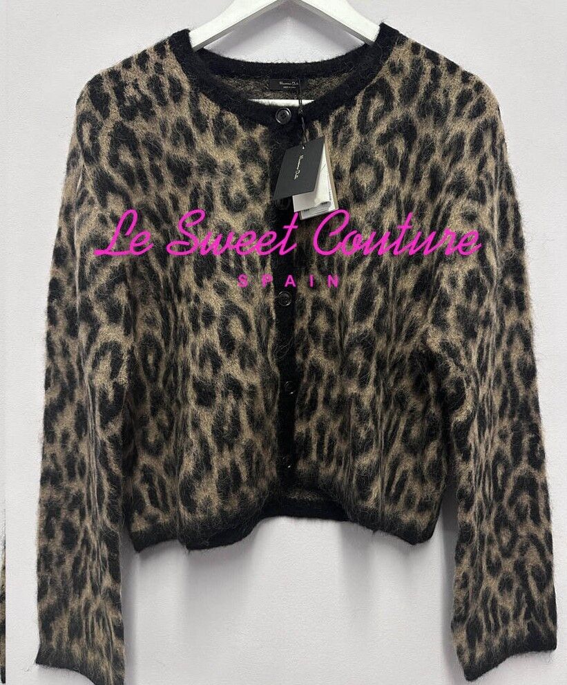 MASSIMO DUTTI NWT SS24 LEOPARD WOOL BLEND ANIMAL PRINT MASSIMO DUTTI NWT SS24 LEOPARD WOOL BLEND ANIMAL PRINT