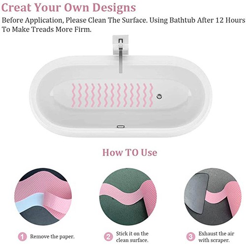 24XANTI SLIP BATH TAPE GRIP NON SLIP SHOWER STRIPS PAD STICKERS FLOOR SAFETY - Picture 7 of 16