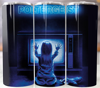 Poltergeist Inspired 20oz Tumbler   Haunted Spirit Theme Stainless Steel Cup