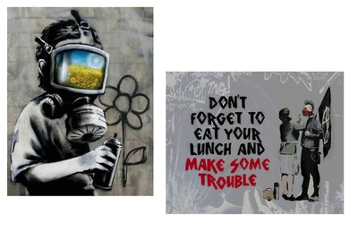 Kunst Extra Large Canvas Wall Art Picture Print Banksy Child Boy Masked Cc10 Antiquitaten Kunst Drukgreen Bt