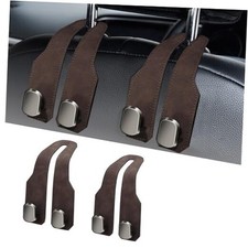 Car Seat Headrest Hooks for Purses and Bags, 2 Pack Bag Purse Holder Brown 2pcs