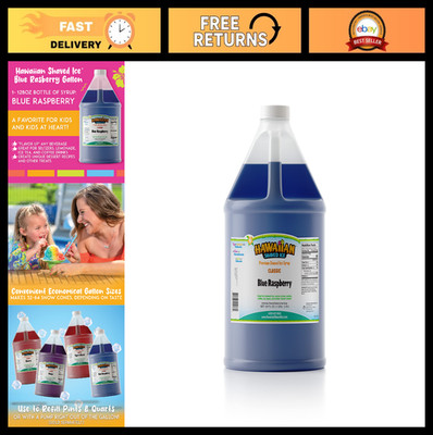 Blue Raspberry Shaved Ice Syrup - Nut, Soy & Dairy Free - 1 Gallon, 64 Servings