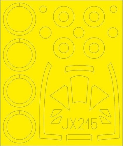 Eduard JX215 1/32 Mask Tempest Mk. VI for SHY Canopy mask Set
