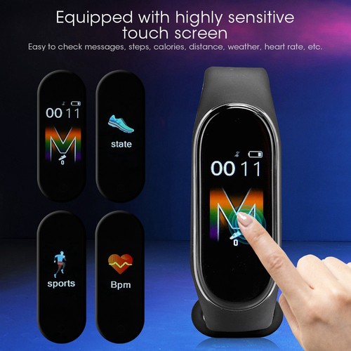 M5 Waterproof Smart Bracelet Touch Screen Step Counting Sports Band Watch SPC - Zdjęcie 10 z 12