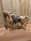 1965 VINTAGE MARX Palomino Horse FLAME Orig Marx Johnny Best of West 100% Tack