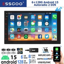 Autoradio 7" Android 15 DAB+ 6+128G 2 DIN 8 core Carplay GPS Navi RDS WiFi AM 4G