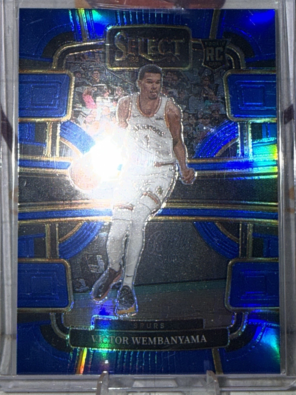 2023-24 Select Victor Wembanyama Rc Rookie Concourse Blue Silver Prizm #87 Spurs
