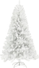 9Ft Tall Artificial Christmas Tree Unlit Auto Open White  Xmas Tree, 2132 Branc