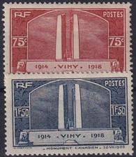 France 1936 Vimy 316 - 317 Neufs ** Sans Charnière