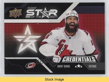 2022-23 Upper Deck Credentials 1st Star of the Night Brent Burns #1S-4 READ o1h