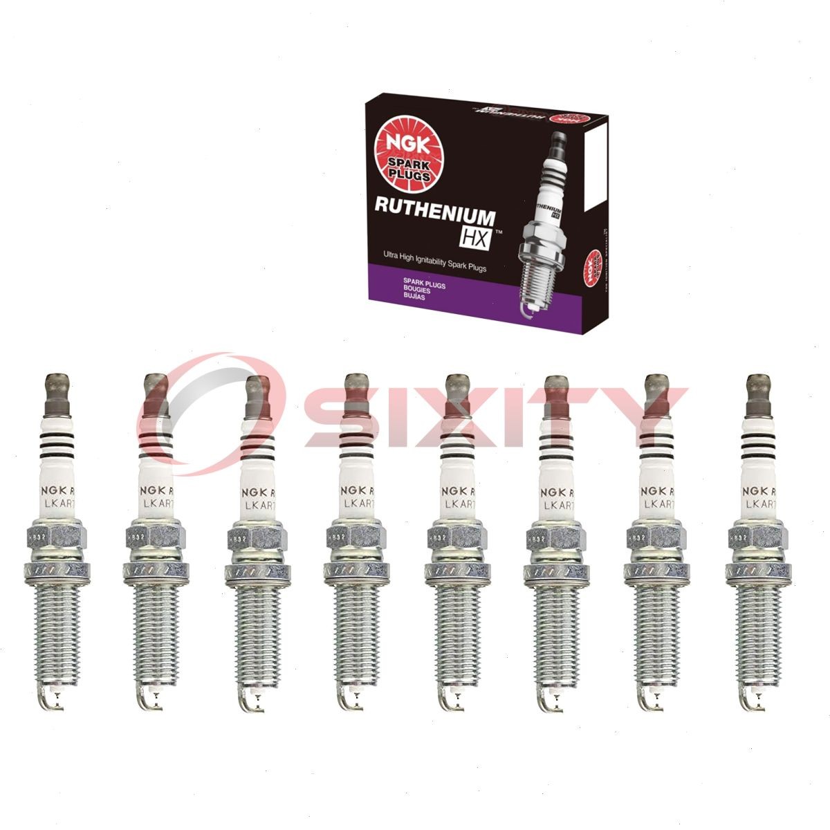 8 pc NGK Ruthenium HX Spark Plugs for 2006-2011 Lincoln Town Car 4.6L V8 uy