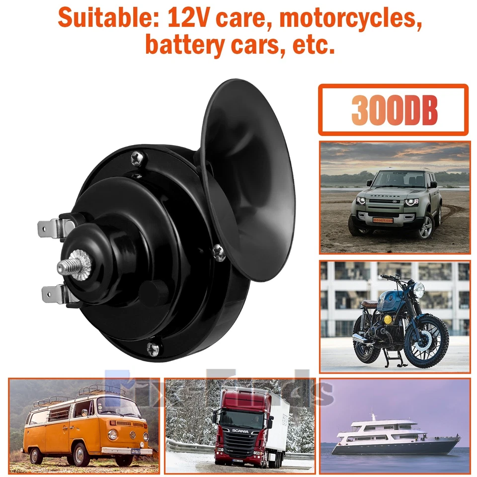 2x Bocinas de Coche, 12V Super Fuertes Bocinas, 300DB Impermeable Doble Camión Bocinas Eléctricas Foto 3 de 4