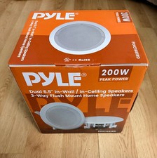 Pyle PDIC1661RDSL 6.5 Inch 200 Watt In Ceiling Wall 2 Way Speaker System Pair