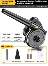 Cordless Air Blower Vacuum Cleaner Computer Dust Collector 220V Electric Blower