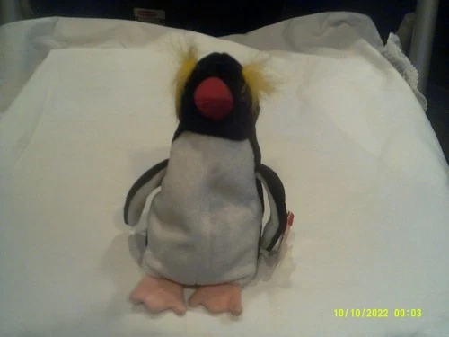 Vtg. Ty Beanie Baby-Frigid the Penguin-Bent SHT-org tags-DOB 1/23/2000