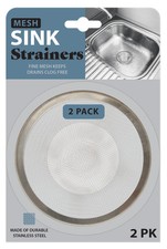 2 Pack Mesh Sink Strainer Stainless Steel Kitchen Bathroom Drain Hair Catcher