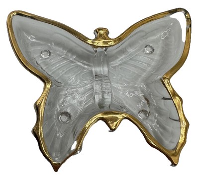 Jeanette Butterfly Glass Dish 5x4'' 