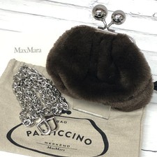 Borsa a tracolla Weekend Max Mara Pasticcino pelliccia marrone USATA come nuova