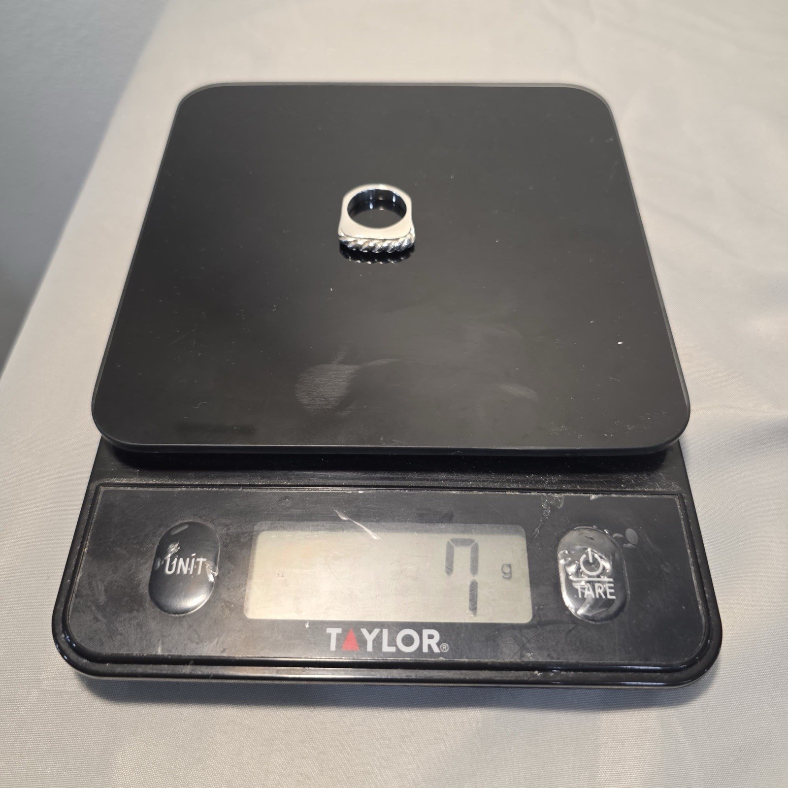 925 Solid Sterling Silver Twisted Bar Ring Size 6… - image 5