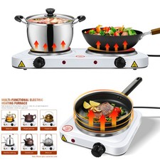 Hot Plate Electric Cooker Double Single Portable Table Top Hob 1500/2500W