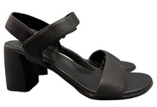 Sandali donna Naturalizer 10M Riviera neri in pelle con zeppa punta aperta comodi