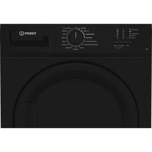 Indesit CYDC82BBGLUK 8kg Condenser Sensor Dry Tumble Dryer - Black - Picture 4 of 9