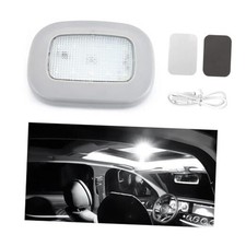 Car Interior Ceiling Roof Lights, Magnetic Rechargeable USB Wireless Dome Gray