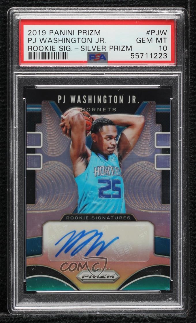 2019-20 Prizm Rookie Signatures Silver PJ Washington Jr PSA 10 GEM MT Auto RC