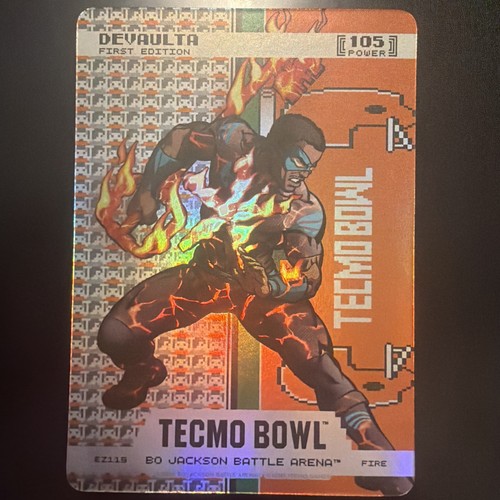 Bo Jackson Battle Arena -TECMO- Devaulta Endzone Foil-1st Edition- DeVonta Smith