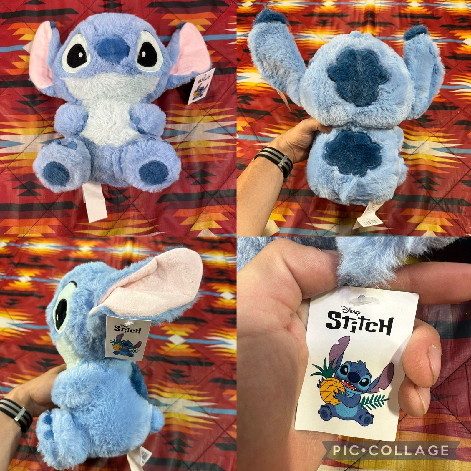 NUEVO CON ETIQUETAS Disney Lilo & Stitch Stitch Alien Peluche Peluche 13” MINISO