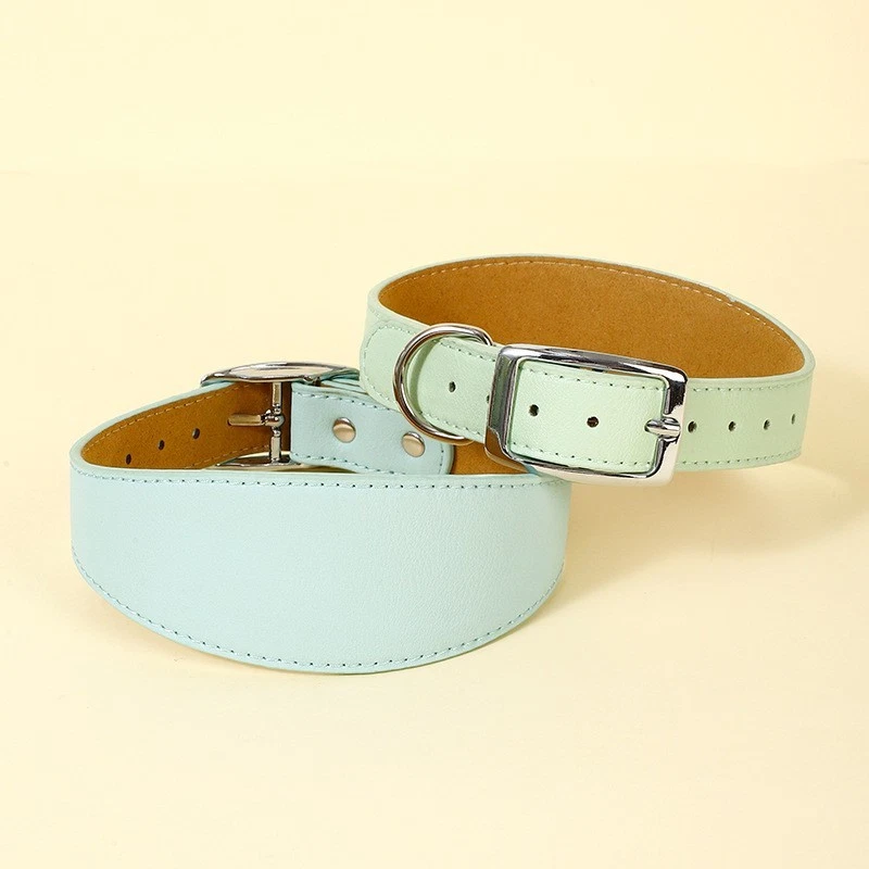 WHIPPET GREYHOUND LEATHER DOG COLLAR SOFT LUXURY PADDED AND LINED LURCHER STRONG - Image 2 of 4