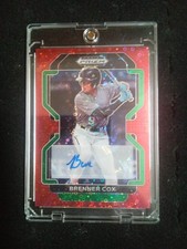 2022 Panini Prizm Draft Picks RED DISCO AUTO RC Card PDP-111 BRENNER COX + Case