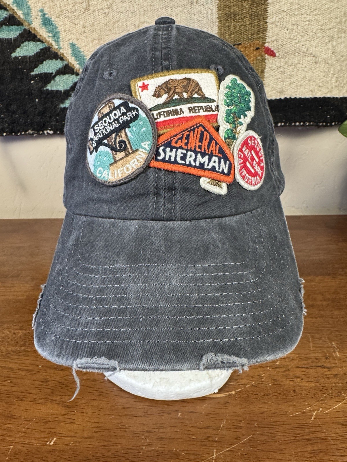 National Parks Patch Baseball Cap Distressed Cali… - image 1