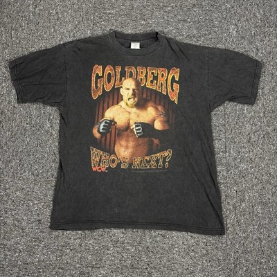 1998 WCW Goldberg ''Who's Next?'' Vintage seltenes T Shirt schwarz - Größe L