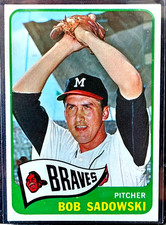 1965 Topps Bob Sadowski #156 Milwaukee Braves NMT