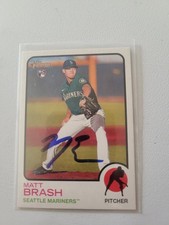 Matt Brash Signed 2022 Topps Heritage High Number Baseball Card Mariners #547