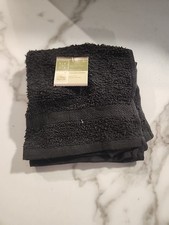 Home Collection 100 Cotton Bath Washcloths Black 13x13
