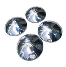 Chevy Bow Tie Dog Dish Baby Moon Hub Caps Set Of 4 10.5 Chevelle 50s-70s Read