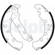 Bremsbackensatz 24070883 hinten für Mazda 2 DY