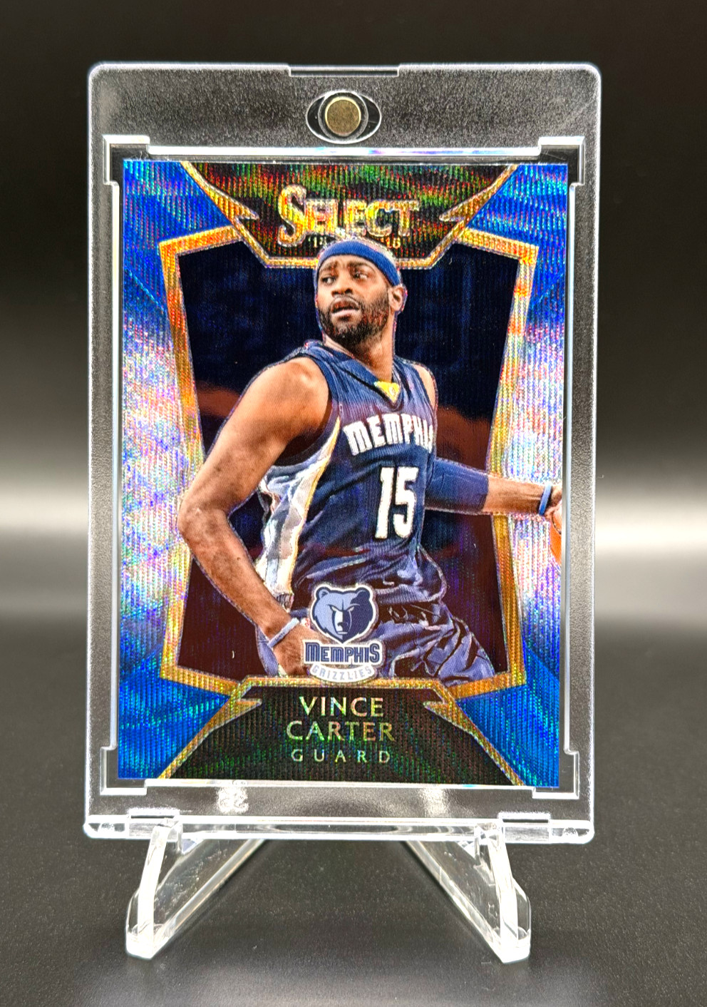 2014-15 Panini Select Concourse Blue & Silver Prizm Vince Carter -  Grizzlies