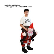 150-190cm Santa Costume Funny Father Christmas Riding Inflatable Show Party T