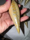 Vintage W Germany Glass Ornaments Gold Teardrop Icicle 9 Set Box Sears Imperial — photo 4