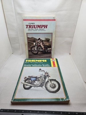 Vtg Lot Of 2 Triumph Motorcycle Repair Manuals.