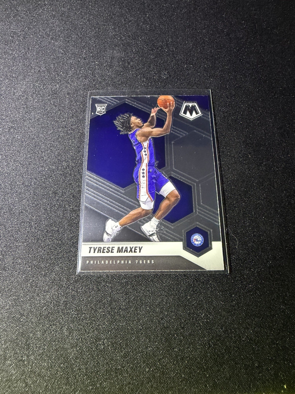 TYRESE MAXEY 2020-21 Panini MOSAIC Chrome Base RC #203 Philadelphia 76ers