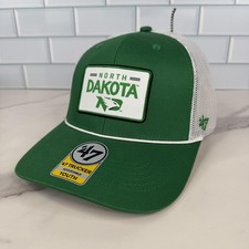 North Dakota Fighting Hawks Trucker Hat Cap Snap Back Youth Green White 47 Nwot North Dakota Fighting Hawks Trucker Hat Cap Snap Back Youth Green White 47 Nwot