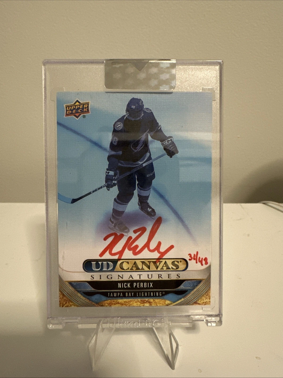 2024-25 Upper Deck Clear Cut Nick Perbix UD Canvas Signatures Auto /48 CS-NP