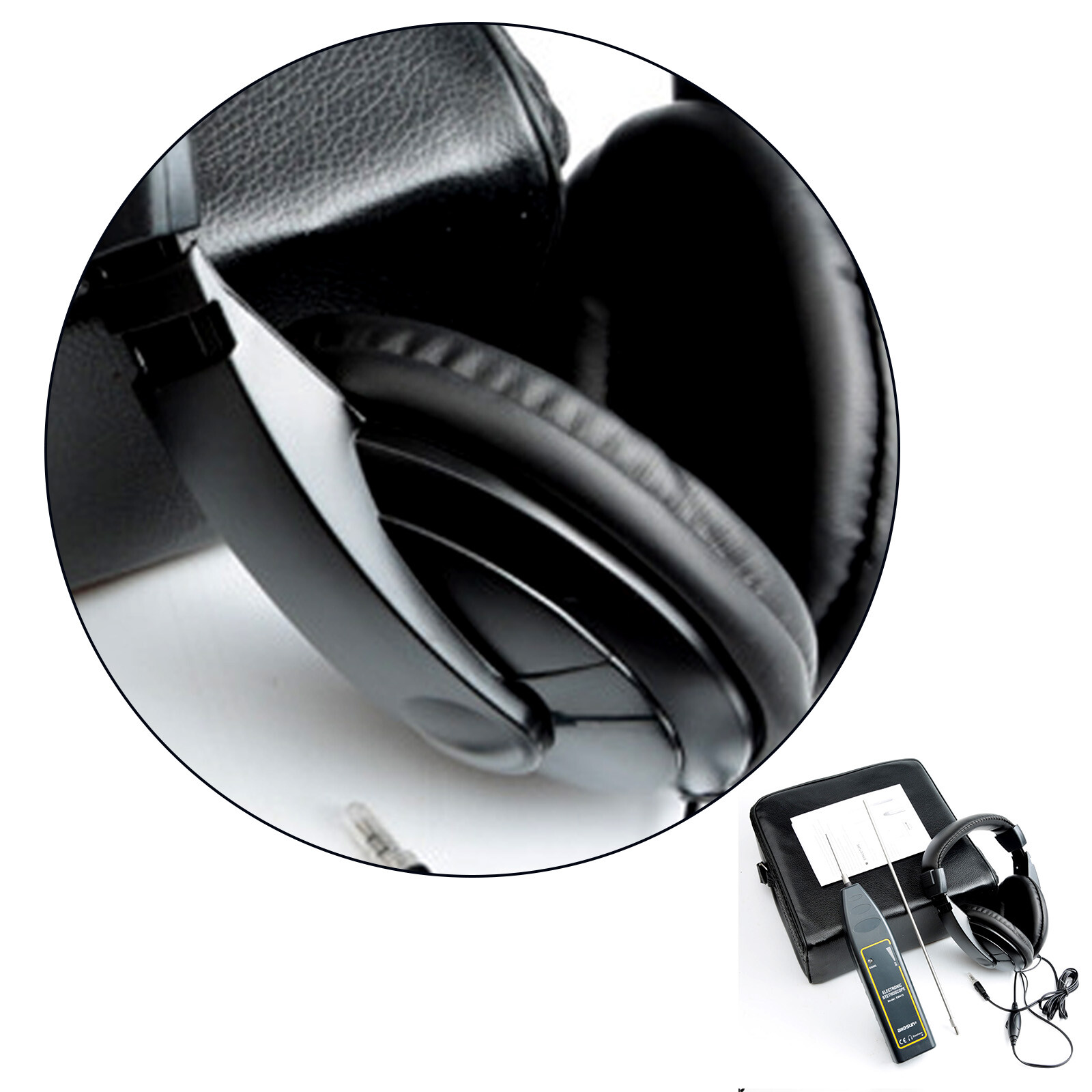 Leak Detector Water Pipe Electronic Stethoscope Earphone Abnormal Noise Tool KBE