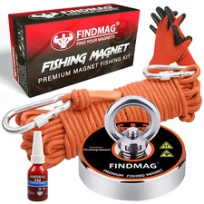 Super Strong Fishing Magnets Kit, 500 LBS Pulling Force Magnet Fishing Kit, Diam