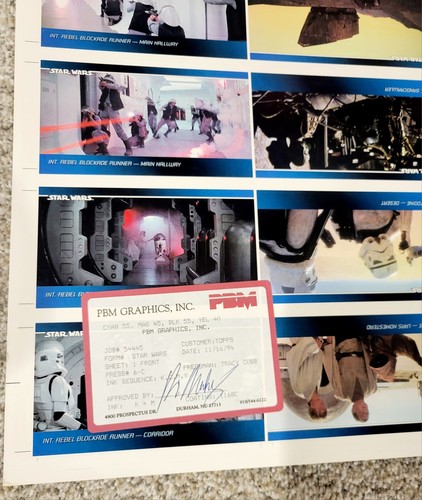 1/1 PROTOTYPE UNCUT SHEETS 1994 STAR WARS WIDEVISION LUKE SKYWALKER HAN SOLO - Picture 4 of 7